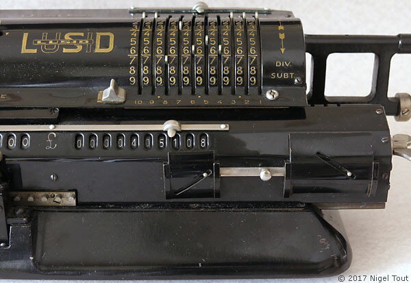 Original Odhner LUSID £ Sterling currency calculator