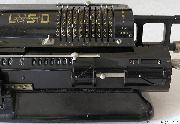 Original Odhner LUSID £ Sterling currency calculator
